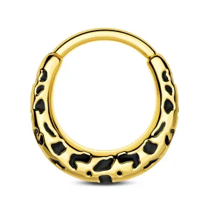 16G Leopard Print Segment Septum and Daith Ring