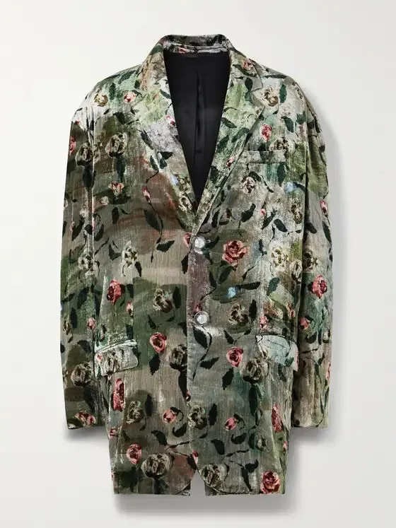 ACNE STUDIOS
Jenko Oversized Unstructured Floral-Print Velvet Blazer