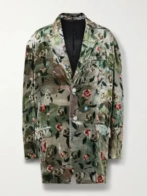 ACNE STUDIOS
Jenko Oversized Unstructured Floral-Print Velvet Blazer