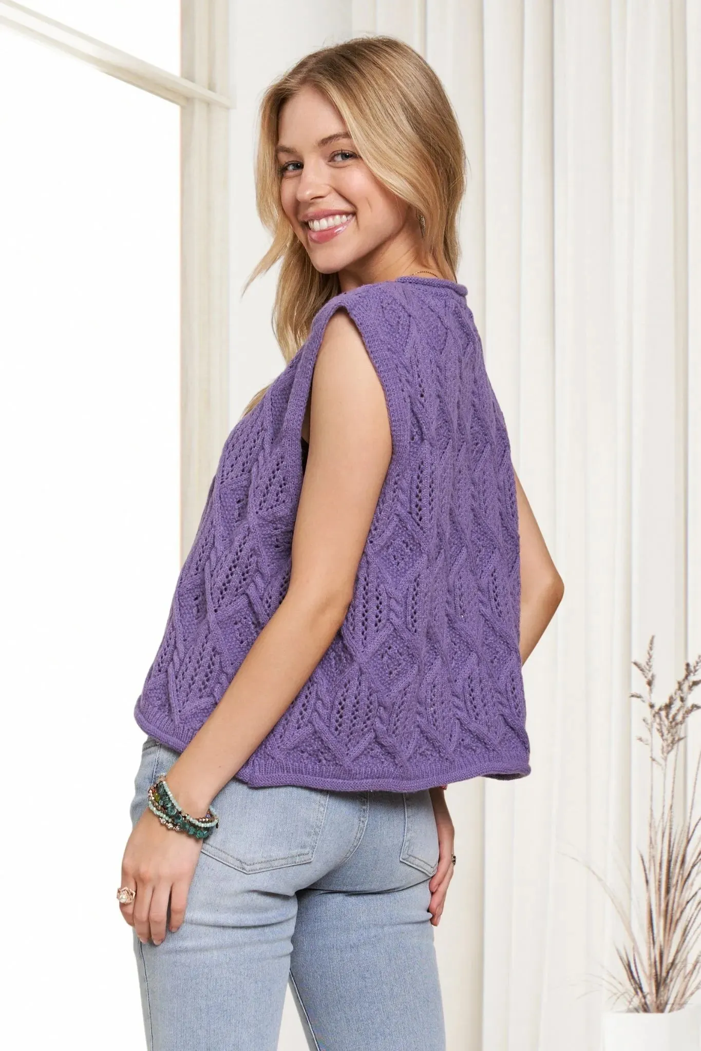 ADORA Lightweight Sweater Boxy Vest Top