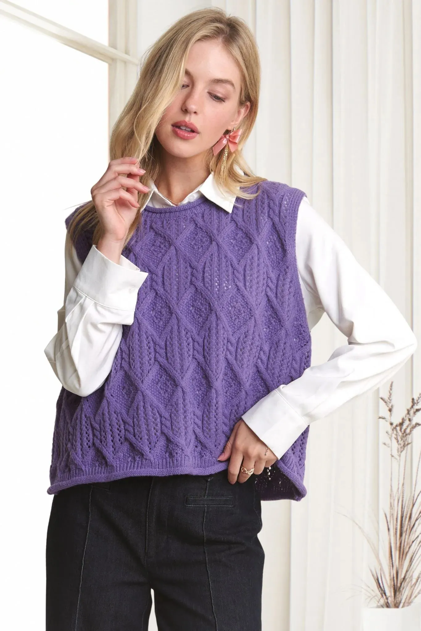 ADORA Lightweight Sweater Boxy Vest Top