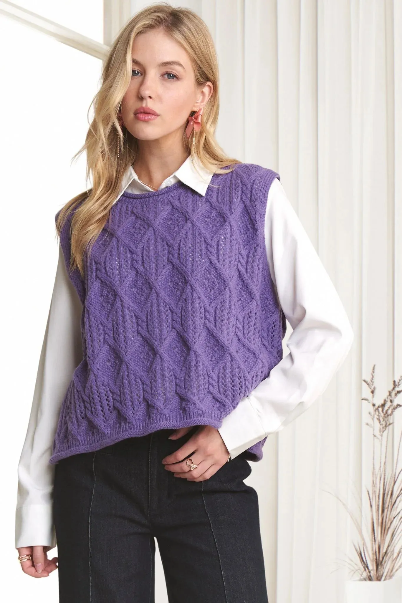 ADORA Lightweight Sweater Boxy Vest Top