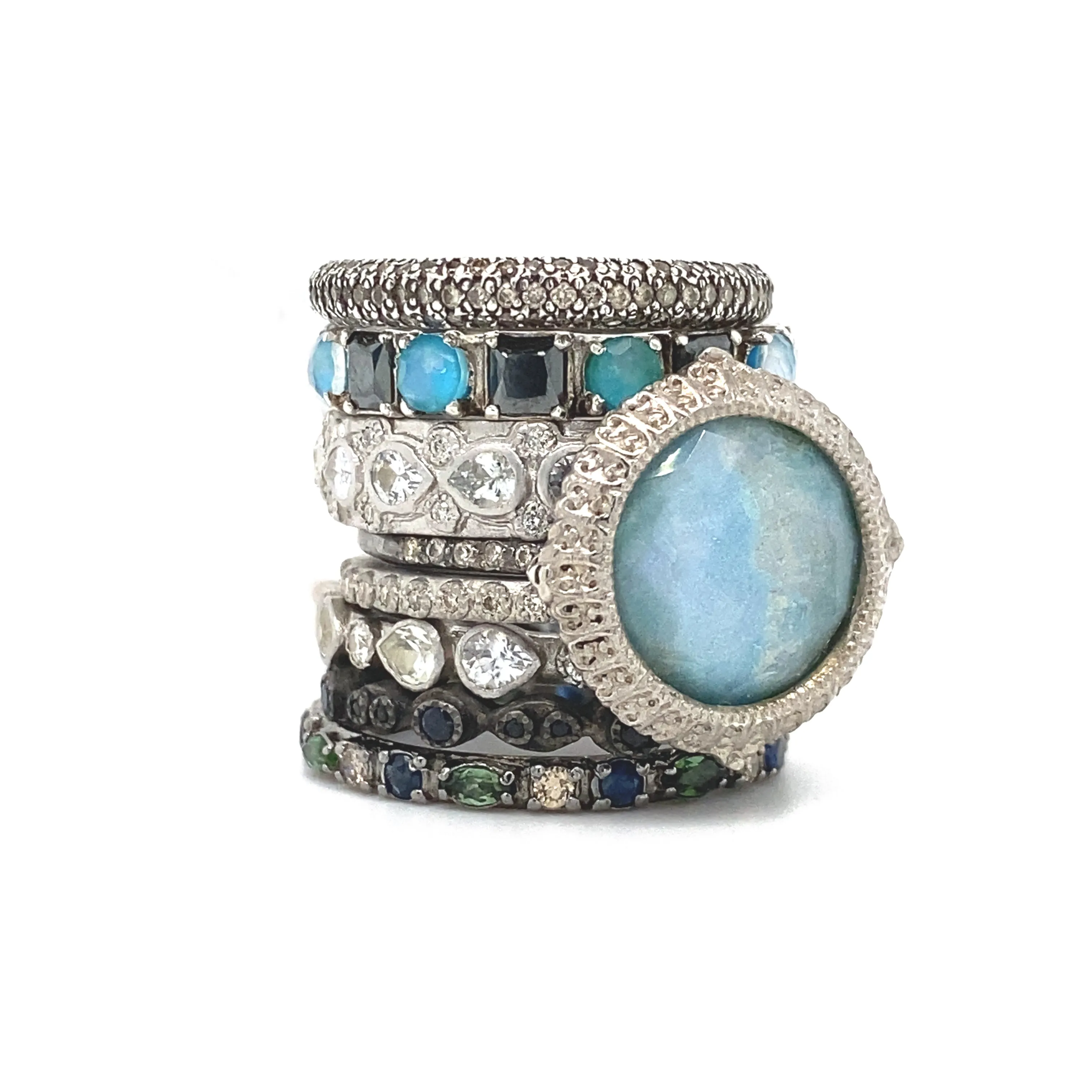 Alternating Stack Band Ring