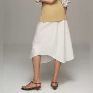 Anthropologie Shirttail Midi Skirt