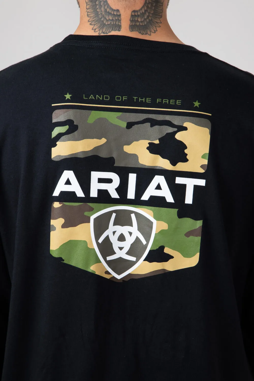 Ariat Lotf Camo Shields Long Sleeve T-Shirt for Men in Black | 10052035