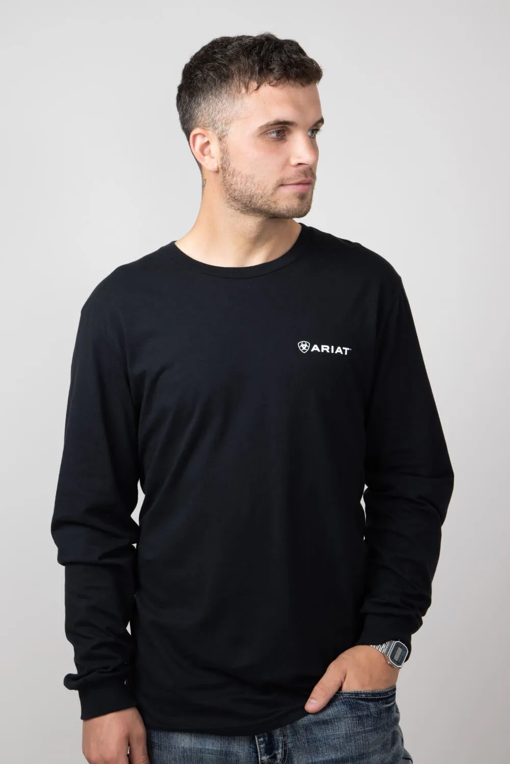 Ariat Lotf Camo Shields Long Sleeve T-Shirt for Men in Black | 10052035