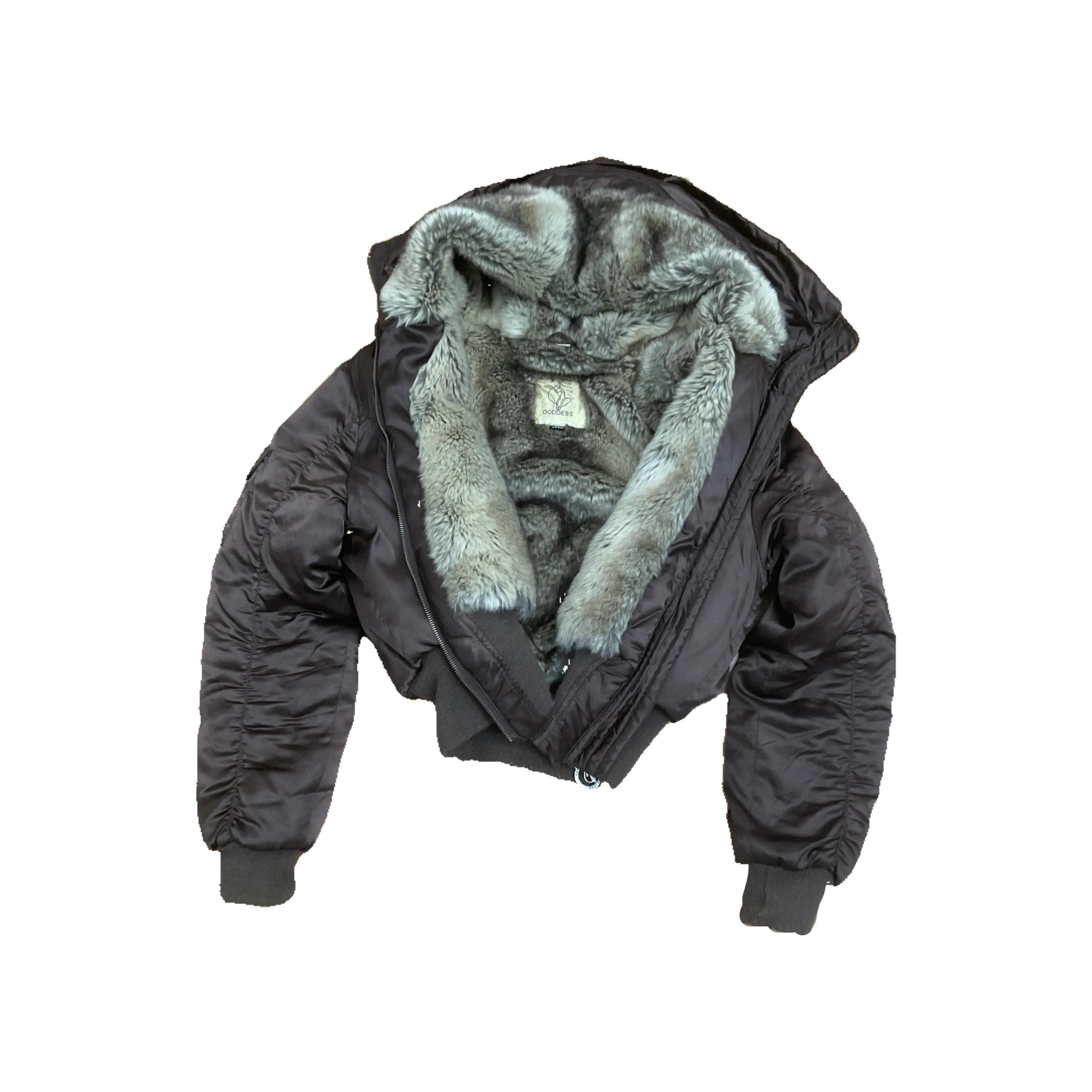 Baby Phat Premium Vintage Bomber Fur Jacket.