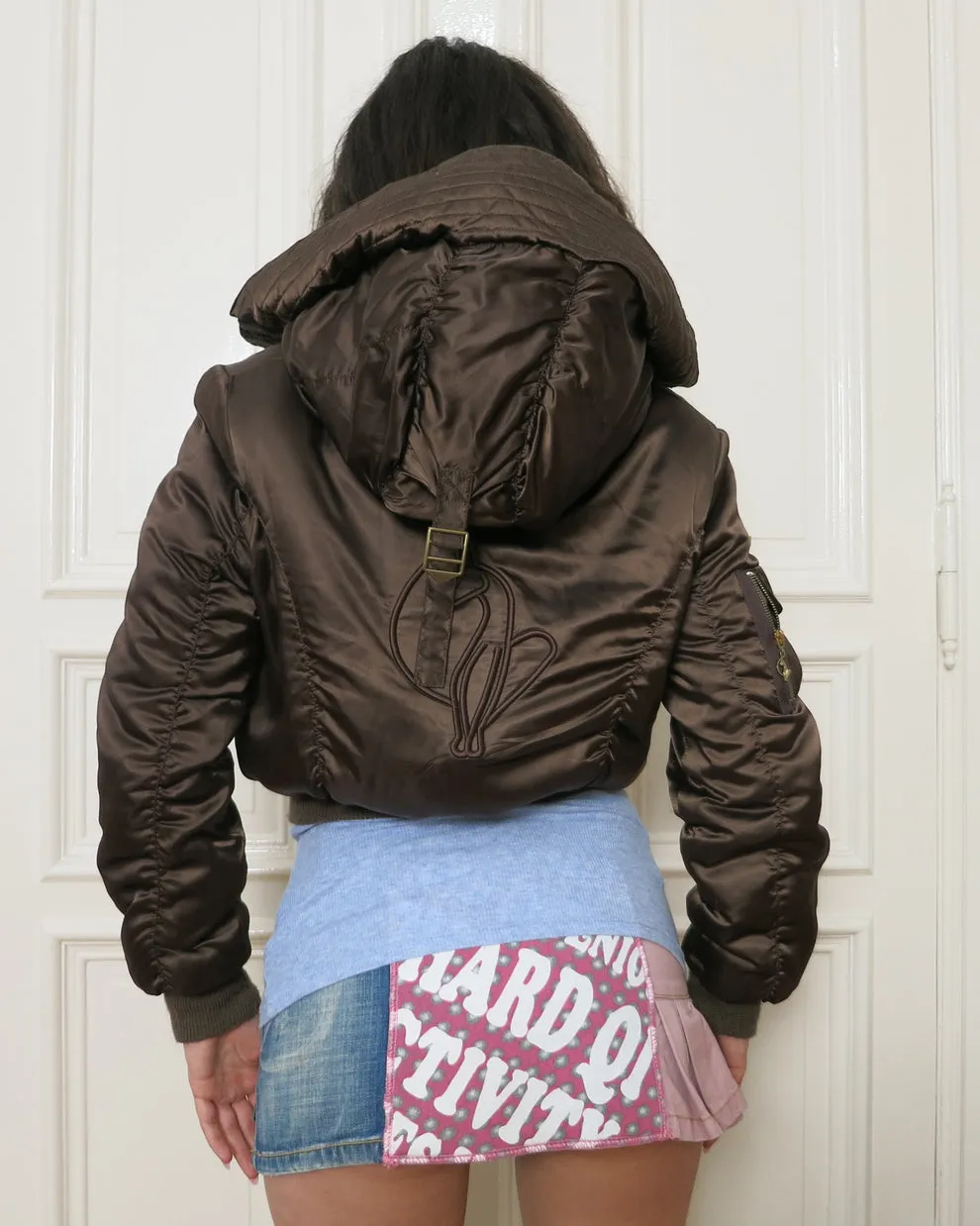 Baby Phat Premium Vintage Bomber Fur Jacket.