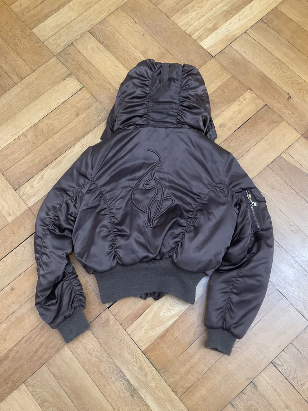Baby Phat Premium Vintage Bomber Fur Jacket.