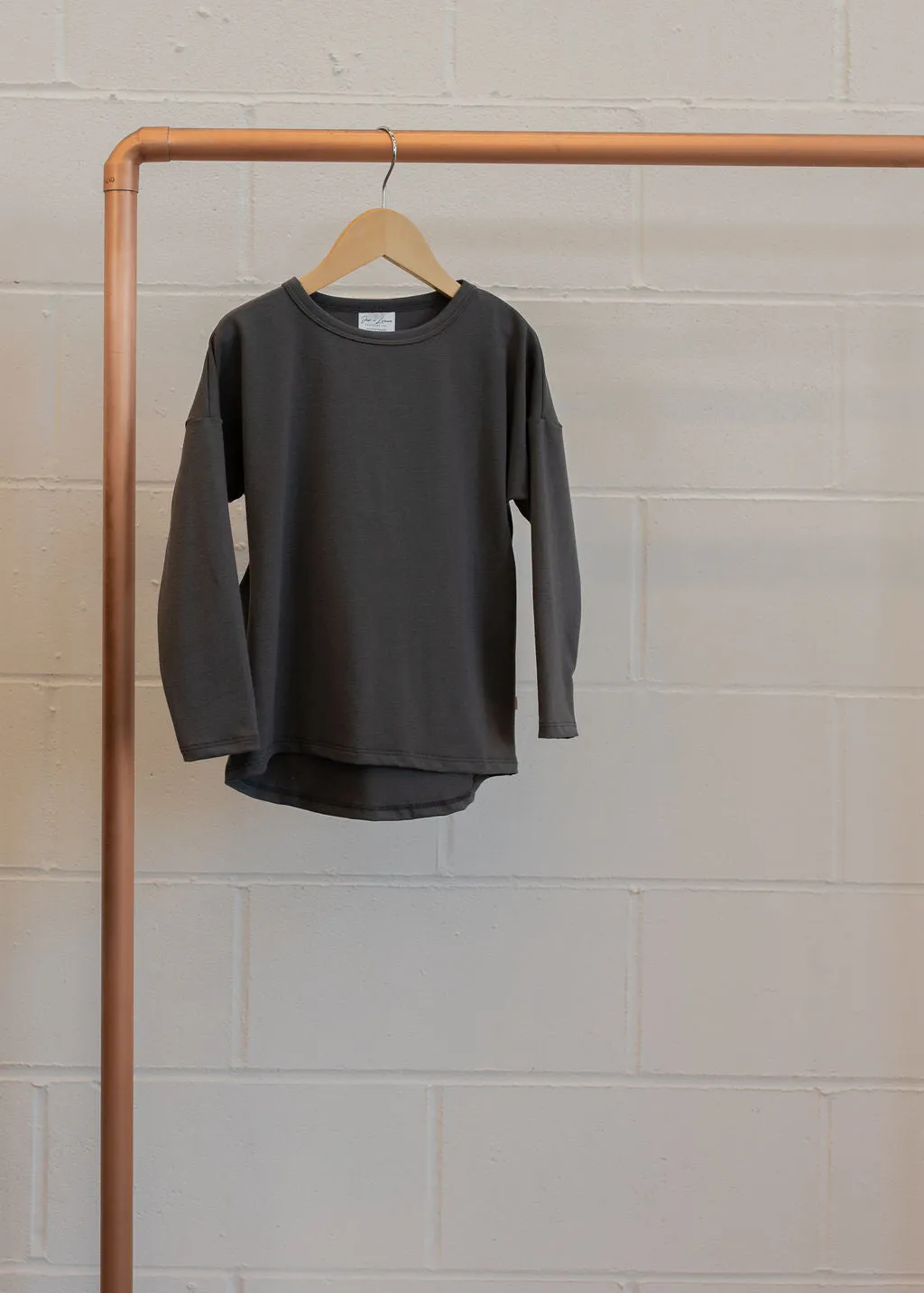 Back to Basics:  Drop Shoulder Long Sleeve