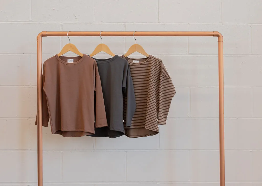Back to Basics:  Drop Shoulder Long Sleeve