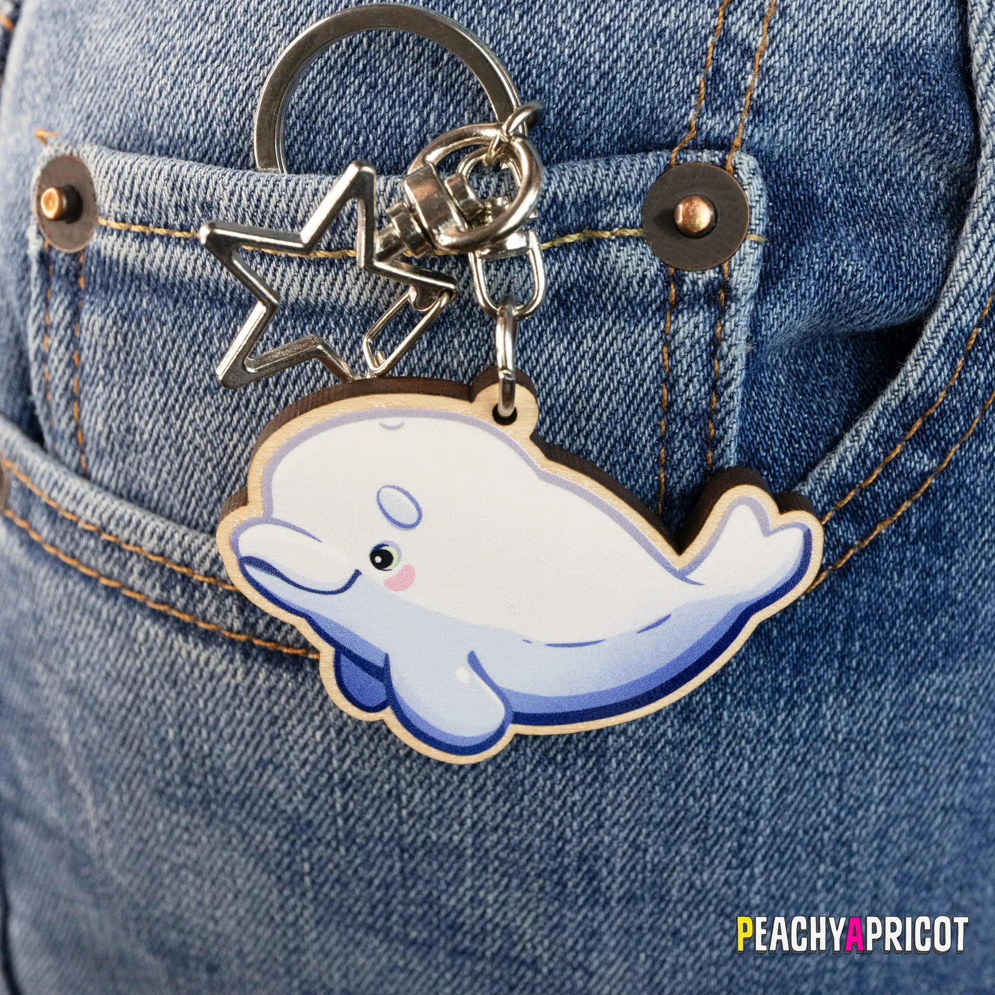 Beluga Whale Keychain