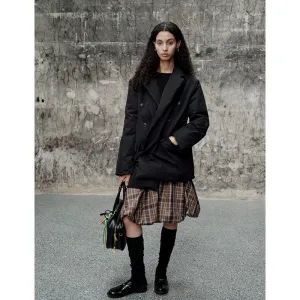 Black Double-Breasted Suit Jacket