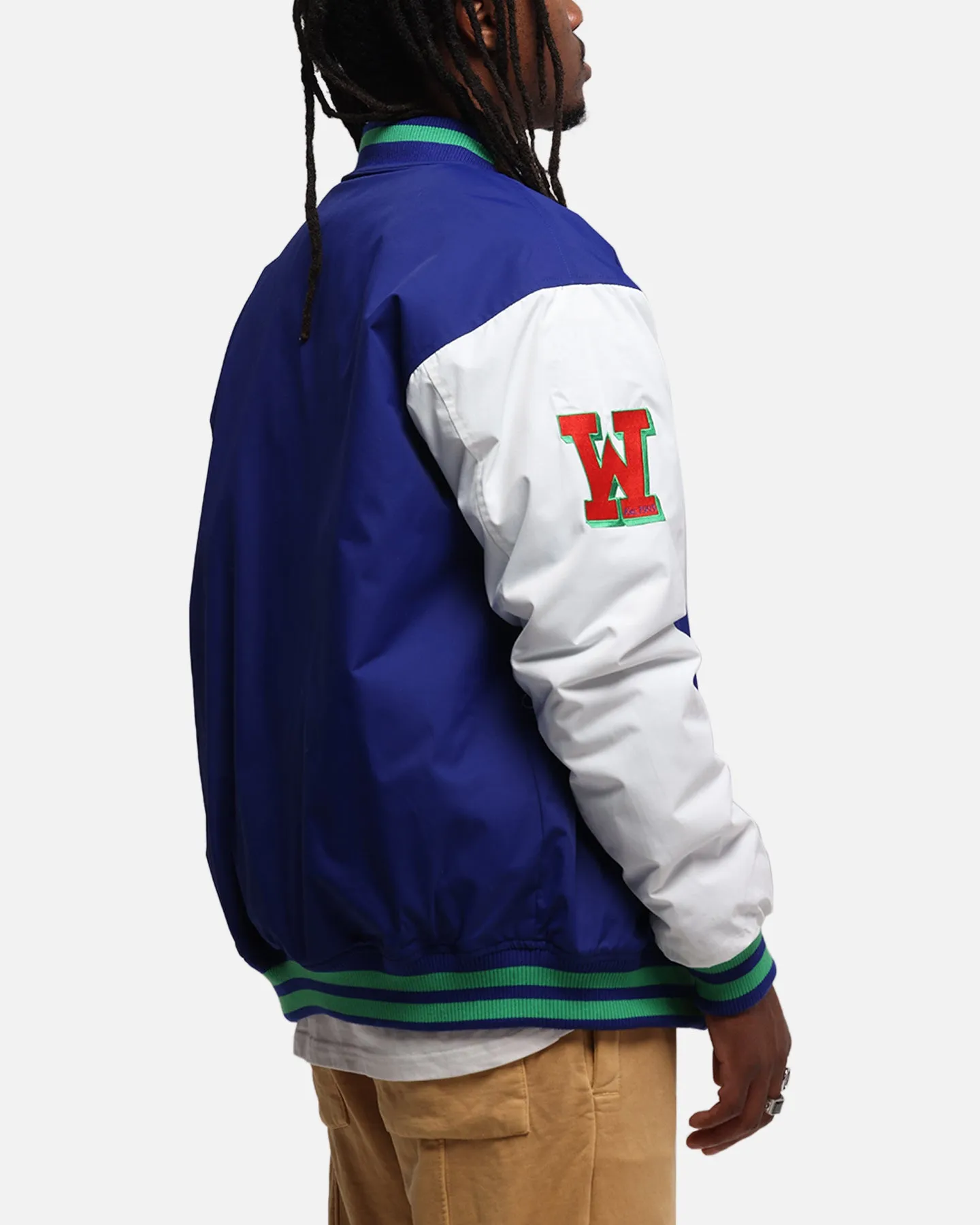 Bleacher Athletic New Zealand Warriors NRL 1908 Baseball Varsity Jacket Official Team Colour