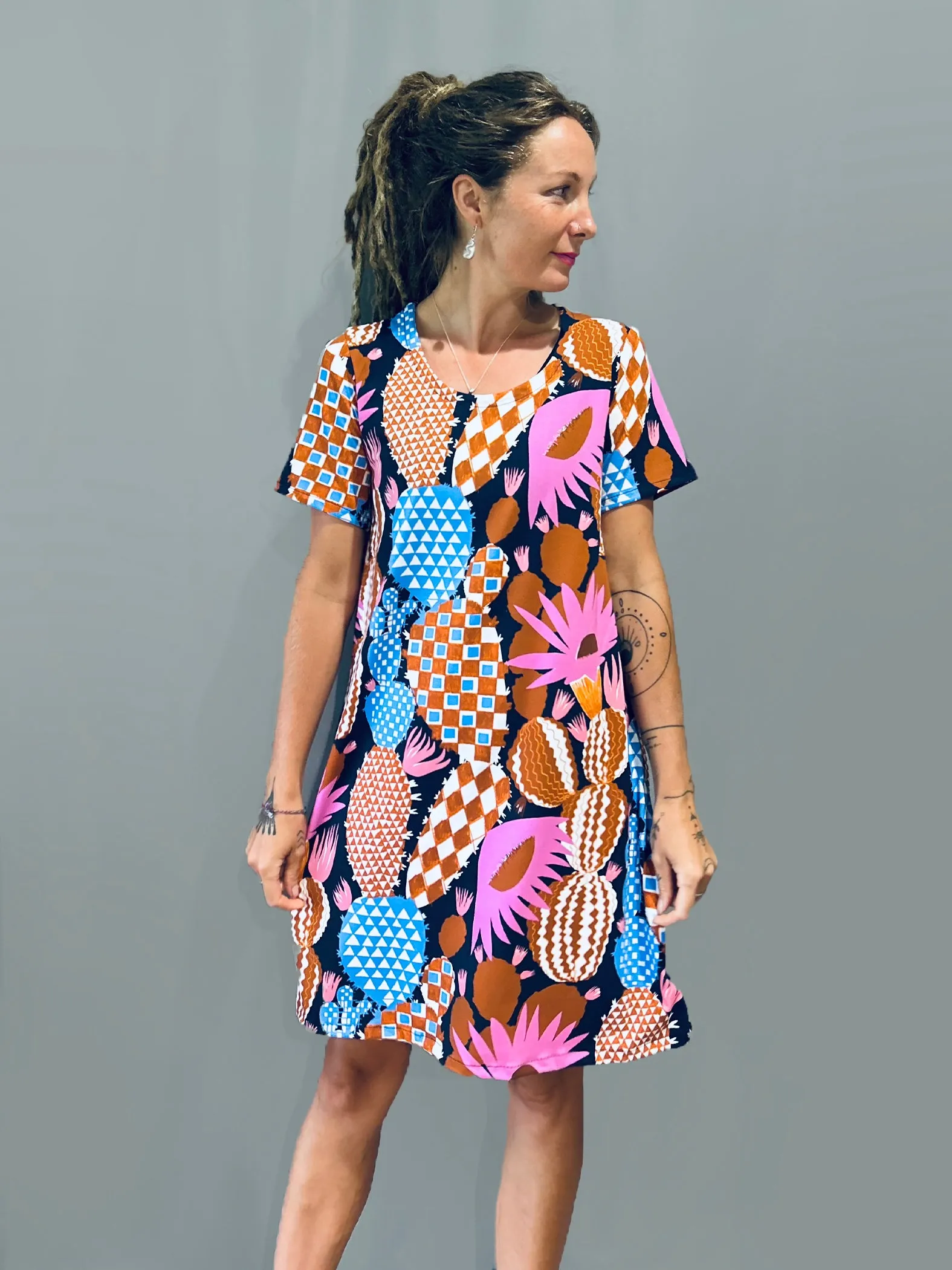 Bloom Cacti Jersey T'dress - Last Ones