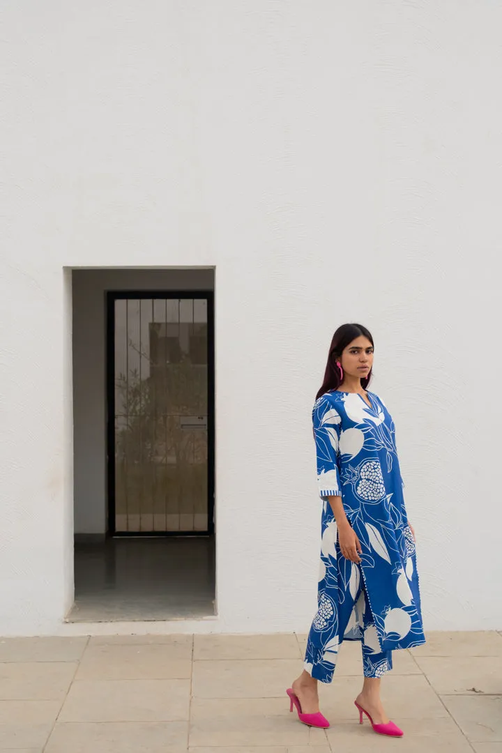 Blue Anaar Kurta and Pants Co-Ord