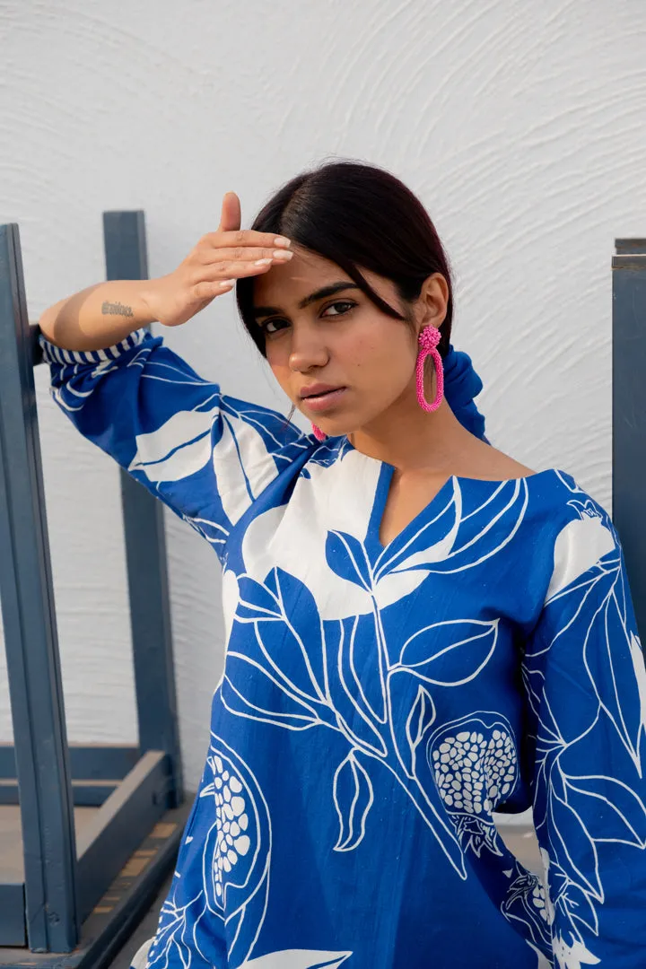 Blue Anaar Kurta and Pants Co-Ord