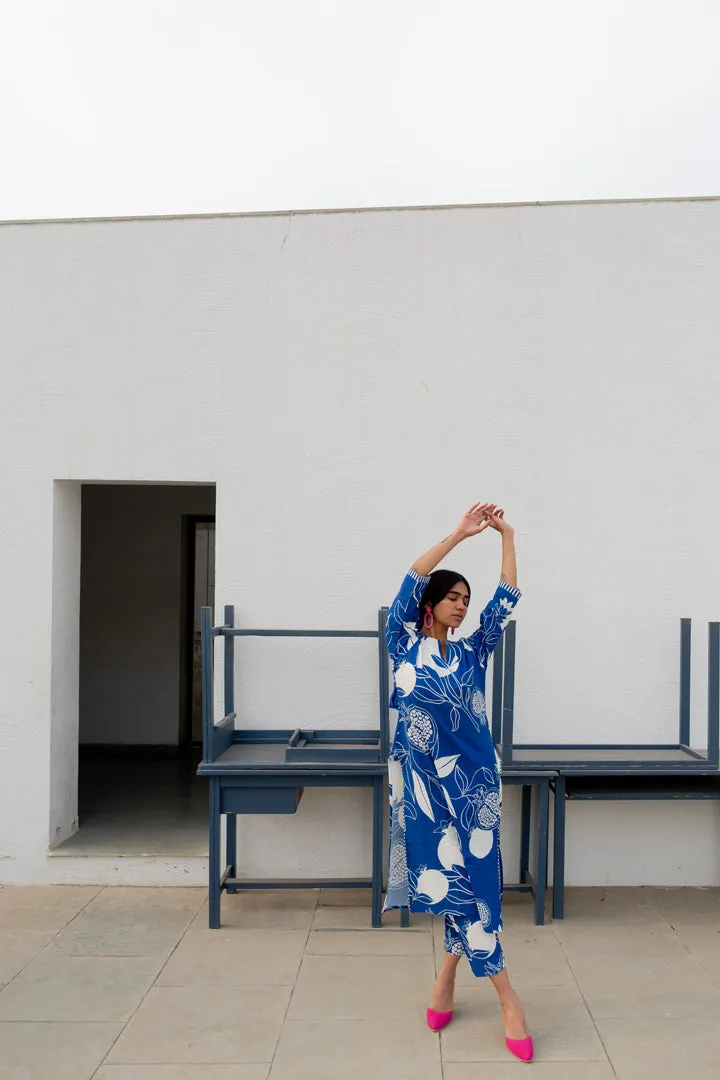Blue Anaar Kurta and Pants Co-Ord