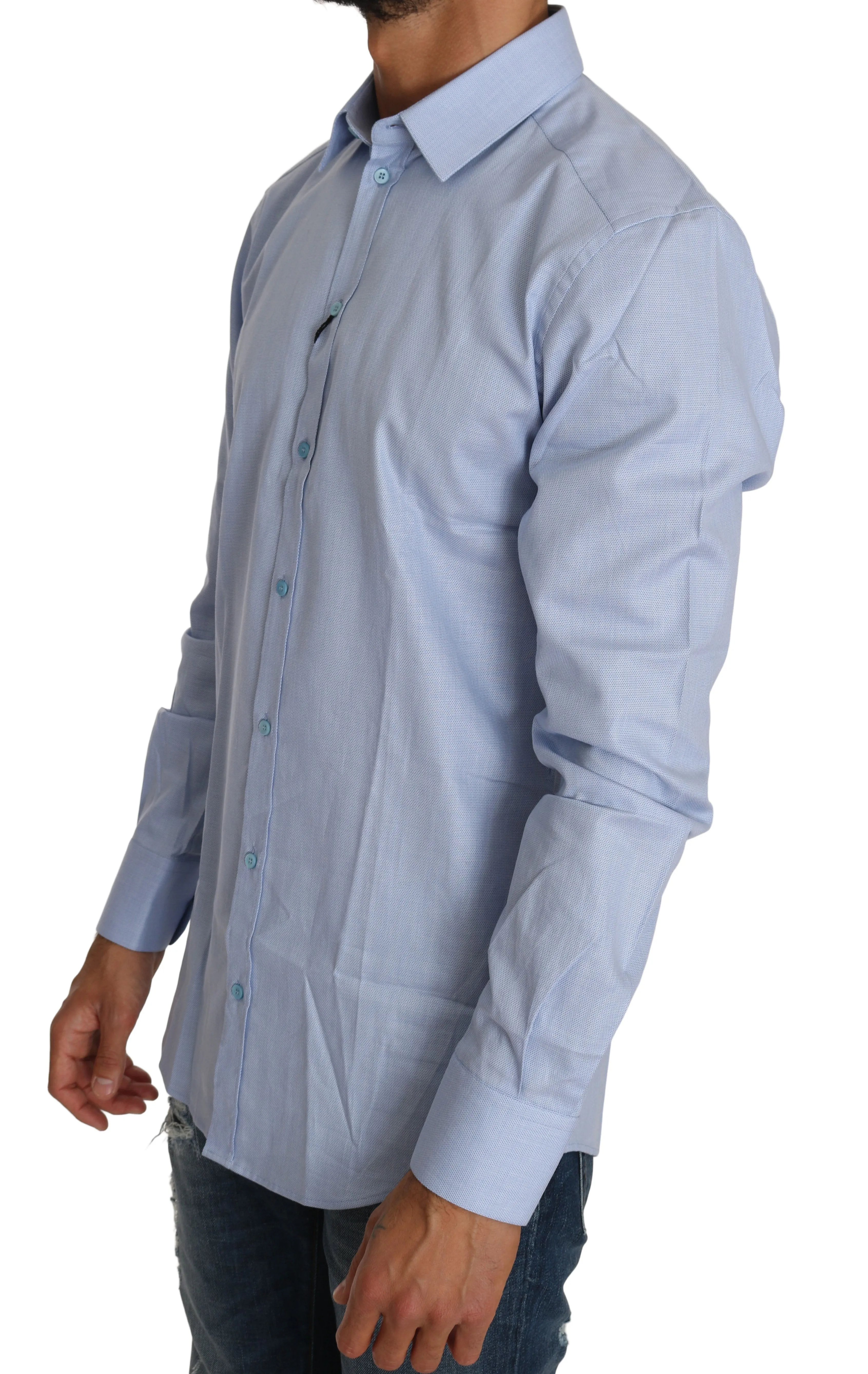 Blue Cotton Formal Shirt