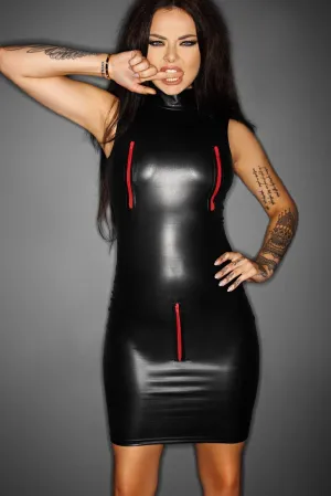 Body Tight Zipper Detailed Fetish Dress