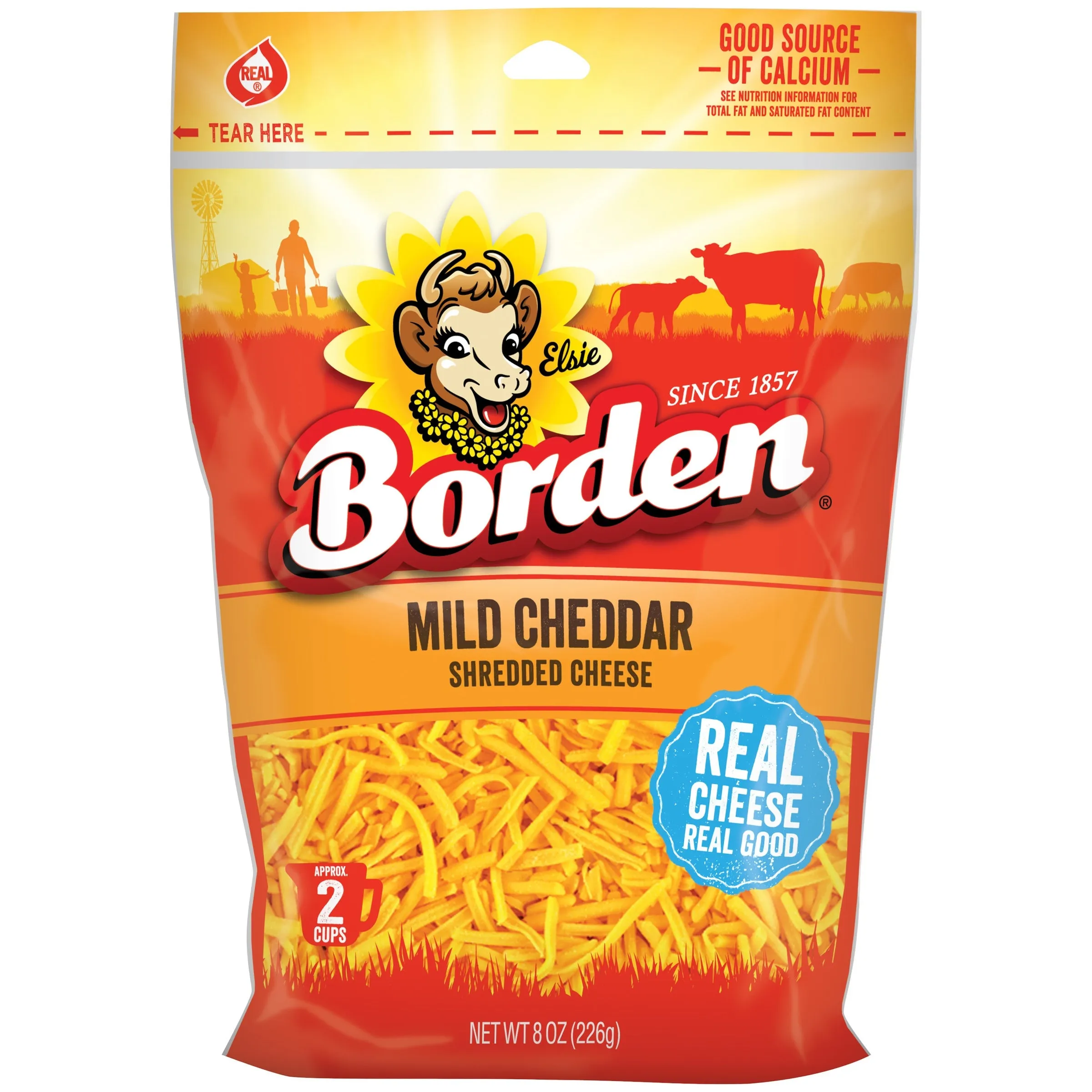 Borden Chunk Mild Cheddar Cheese 8oz