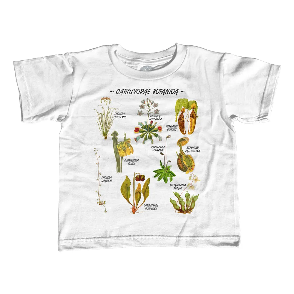 Boy's Carnivorae Botanica Carnivorous Plants Botanical Chart T-Shirt