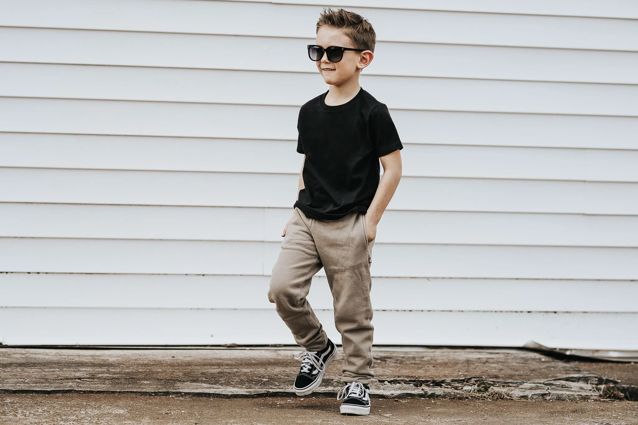 Boys Soft Organic Cotton Jersey Short Sleeve Crew Tee | White