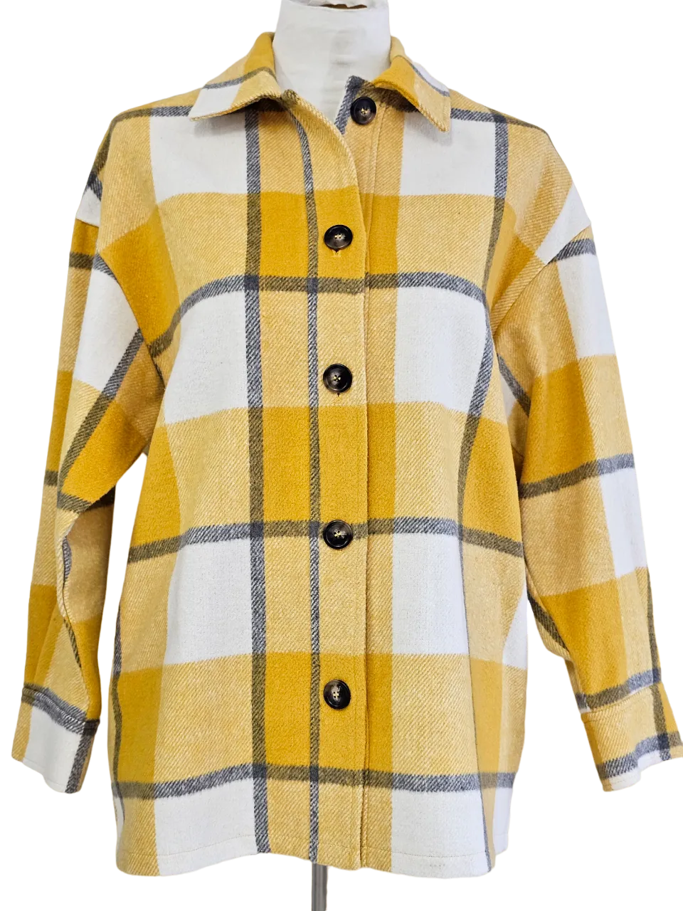 Brushed Check Shirt Jacket