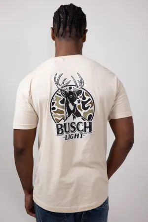 Busch Camo Can Deer T-Shirt for Men in Sand | 18456-300-SAND