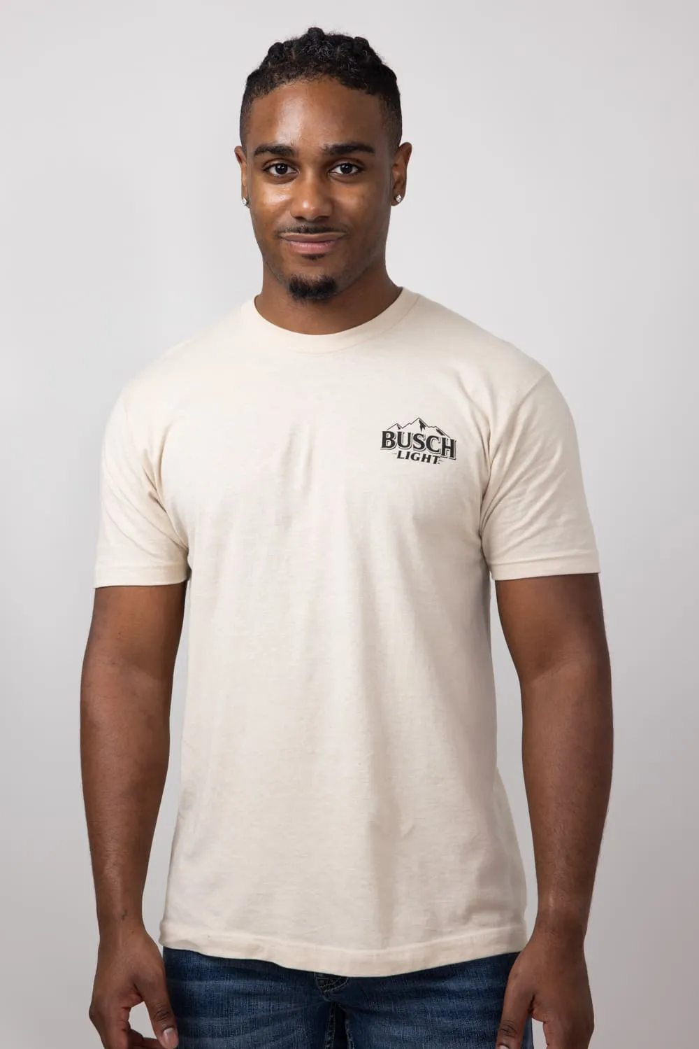 Busch Camo Can Deer T-Shirt for Men in Sand | 18456-300-SAND