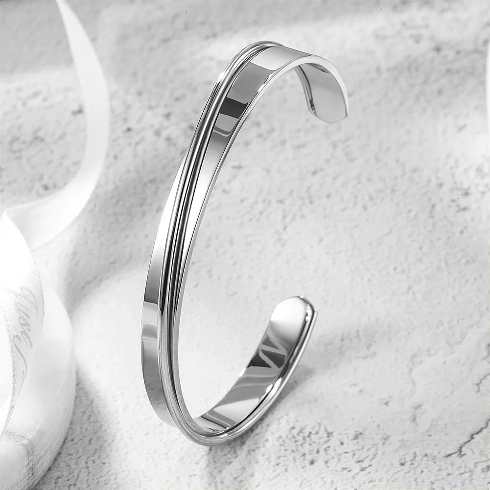 C-type layered bracelet-NSB1740STWG