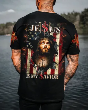 Christianartbag 3D T-Shirt For Men, Jesus Is My Savior Crack Flag Men's All Over Print Shirt , Christian T-Shirt, Christian 3D T-Shirt, Unisex T-Shirt.