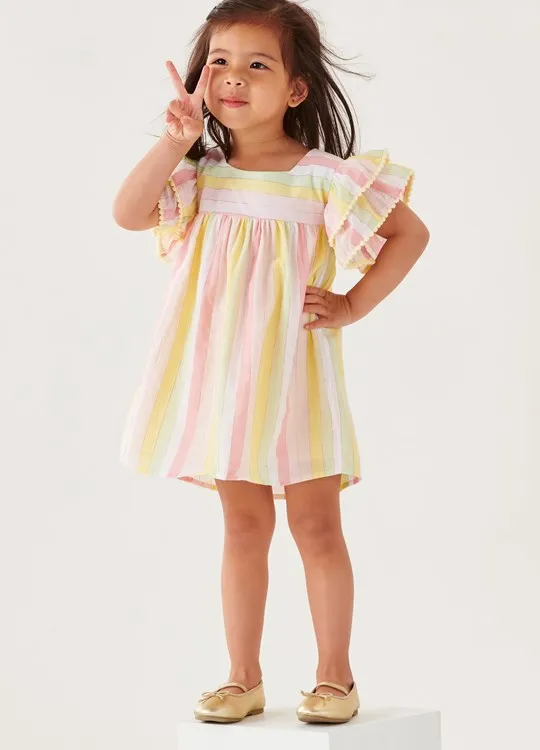 CICI RUFFLE SLEEVE DRESS // FINAL SALE
