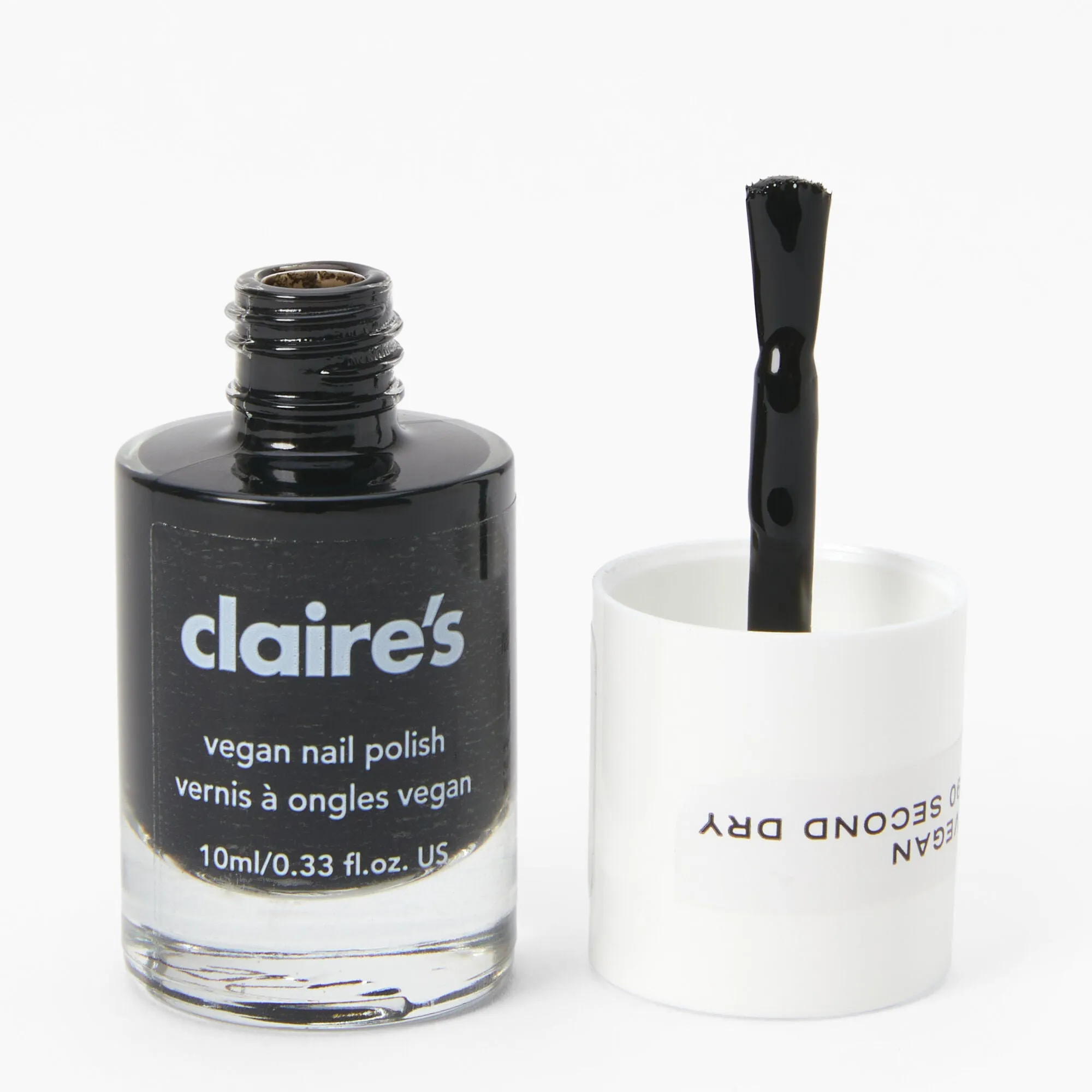 Claire's Vegan 90 Second Dry Nail Polish - Black