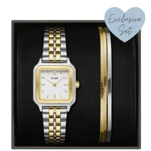 Cluse Gracieuse Petite Two Tone Watch & Bracelet Gift Set