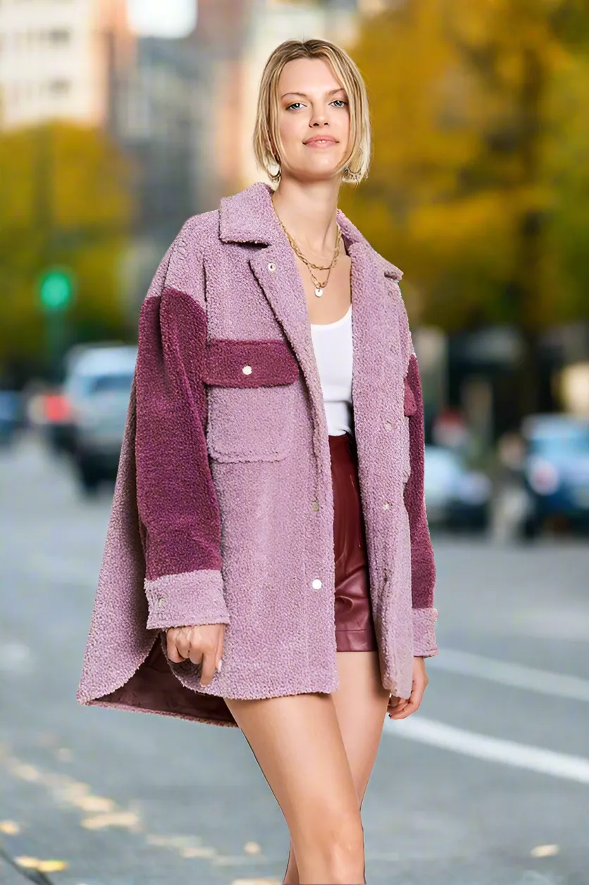 Colorblock Sherpa Jacket