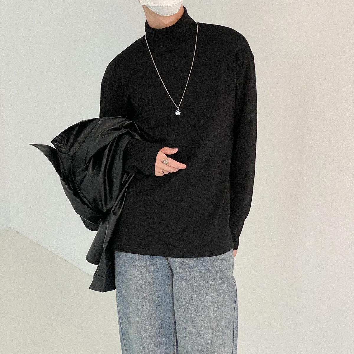 Cotton Turtleneck Bottoming Shirt