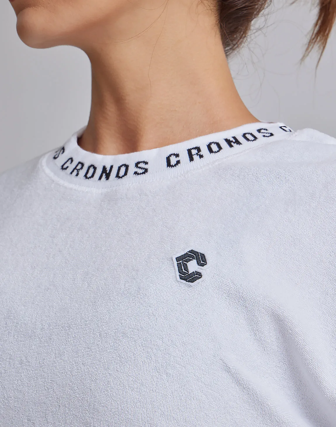 CRONOS WOMEN PILE SHORT T-SHIRTS【BLUE】