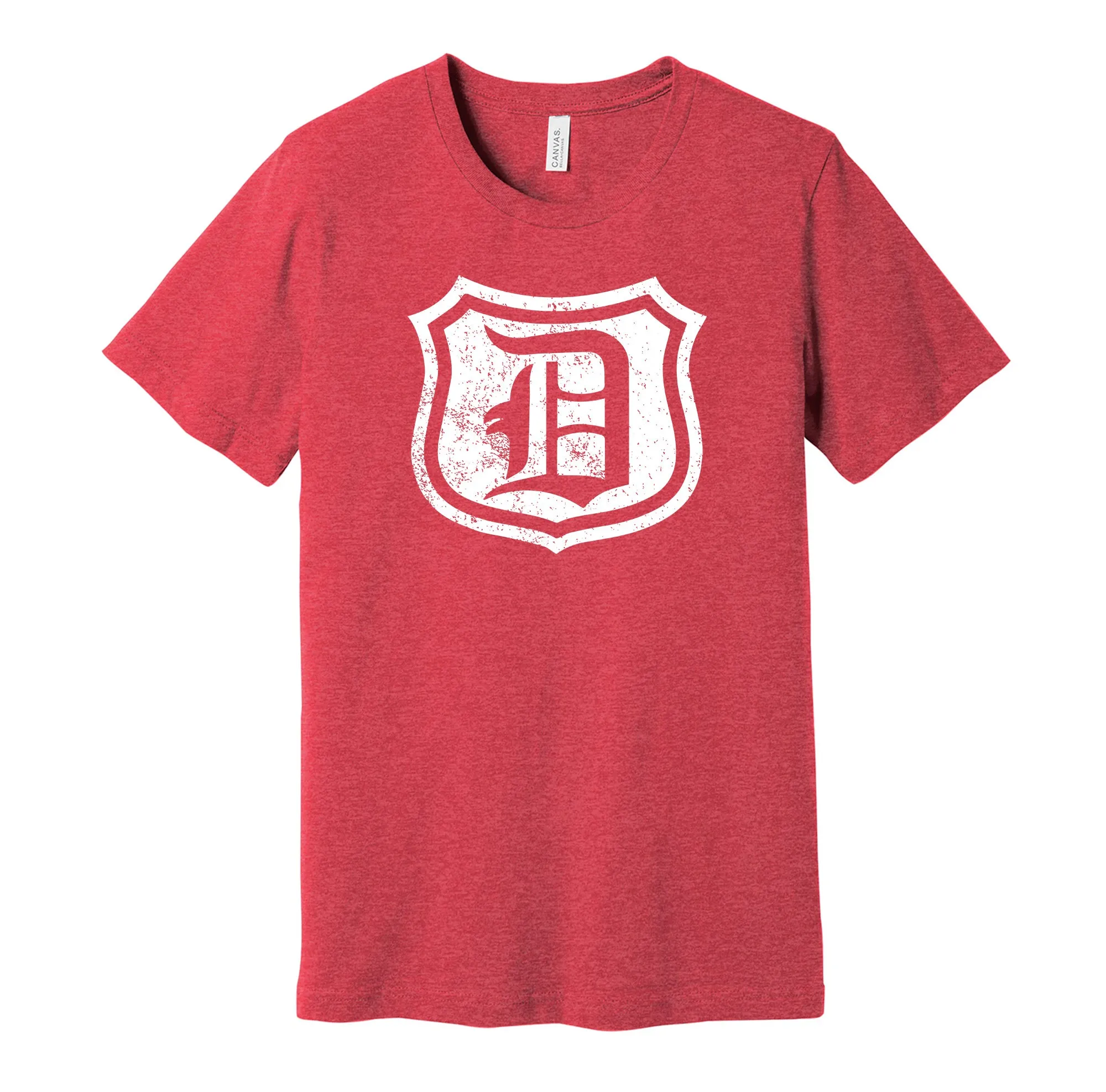 Detroit Cougars 1920s Distressed Shield Logo - Defunct Hockey Team Shirt - Celebrate Michigan Sports Heritage and History - Hyper Than Hype Shirts