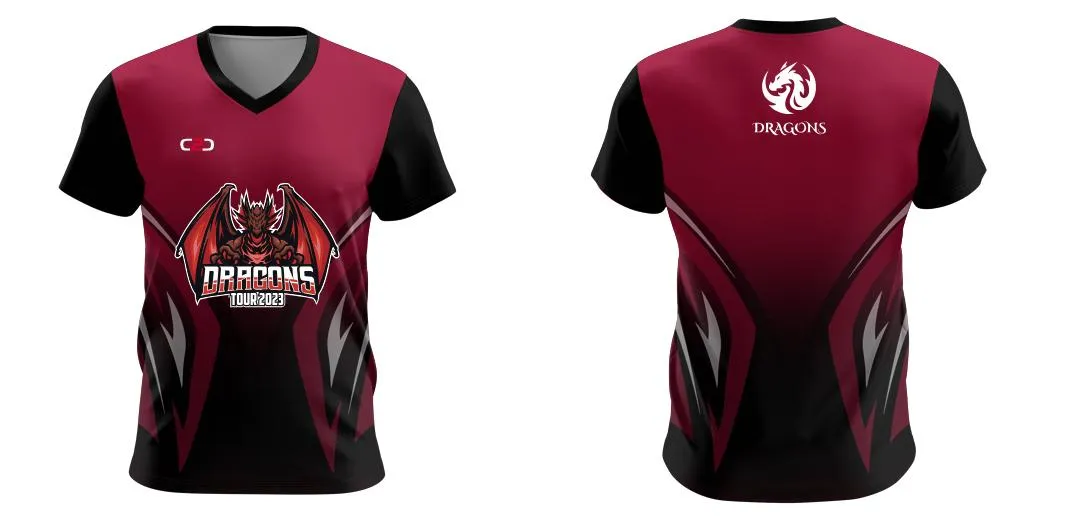 Dragons V Neck Warmup Shirt Design Your Own Custom