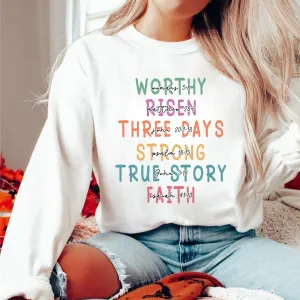 Easter Christian Sublimation Sweatshirt, A lot can happen in 3 days Sublimation Crewneck, EasterTee, Jesus Shirt, Happy Easter Day