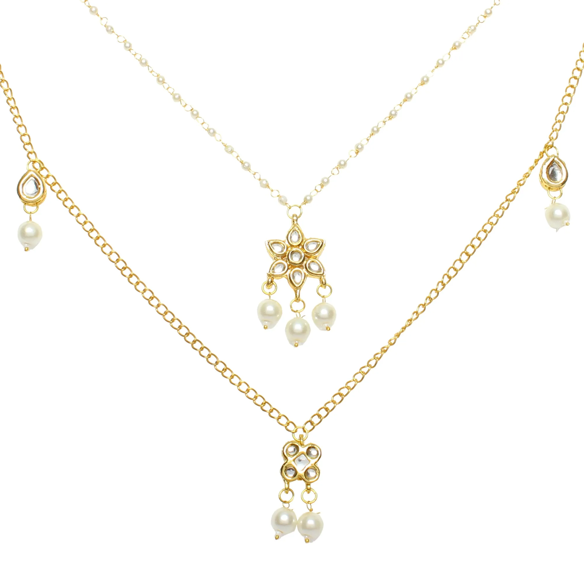 Embellished Multi Layered Kundan Necklace