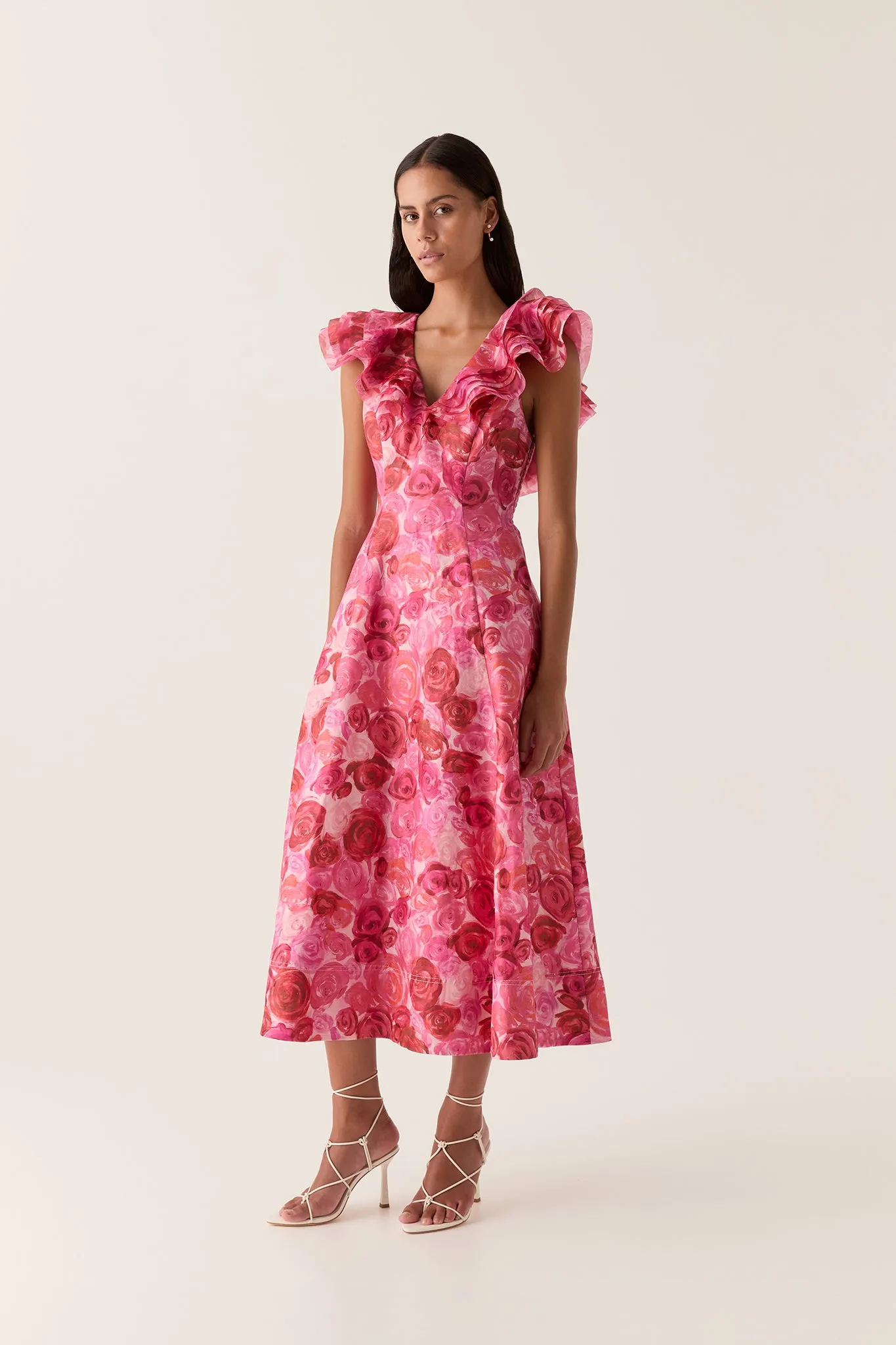 Enchanted Plunge Midi Dress