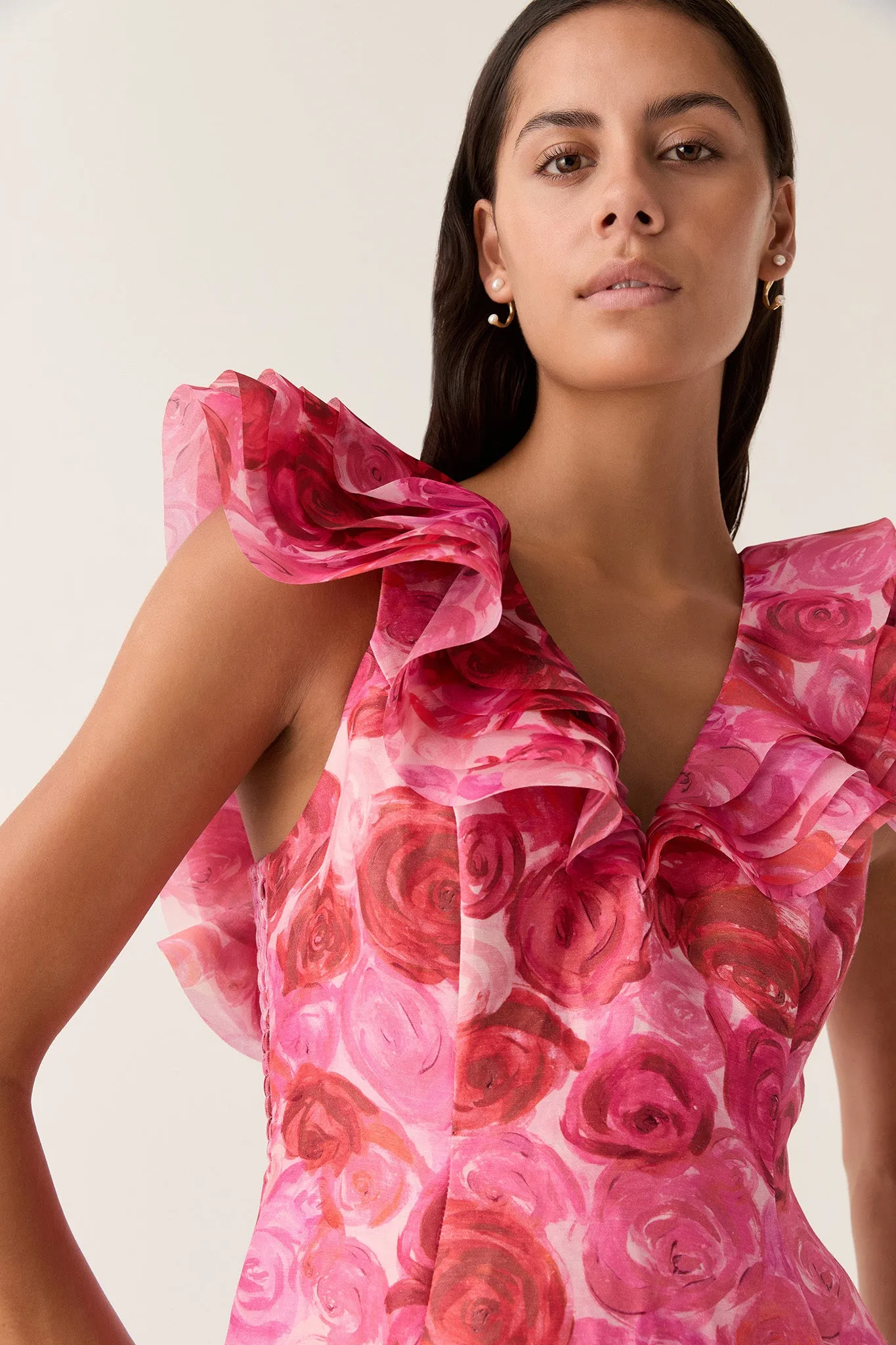 Enchanted Plunge Midi Dress
