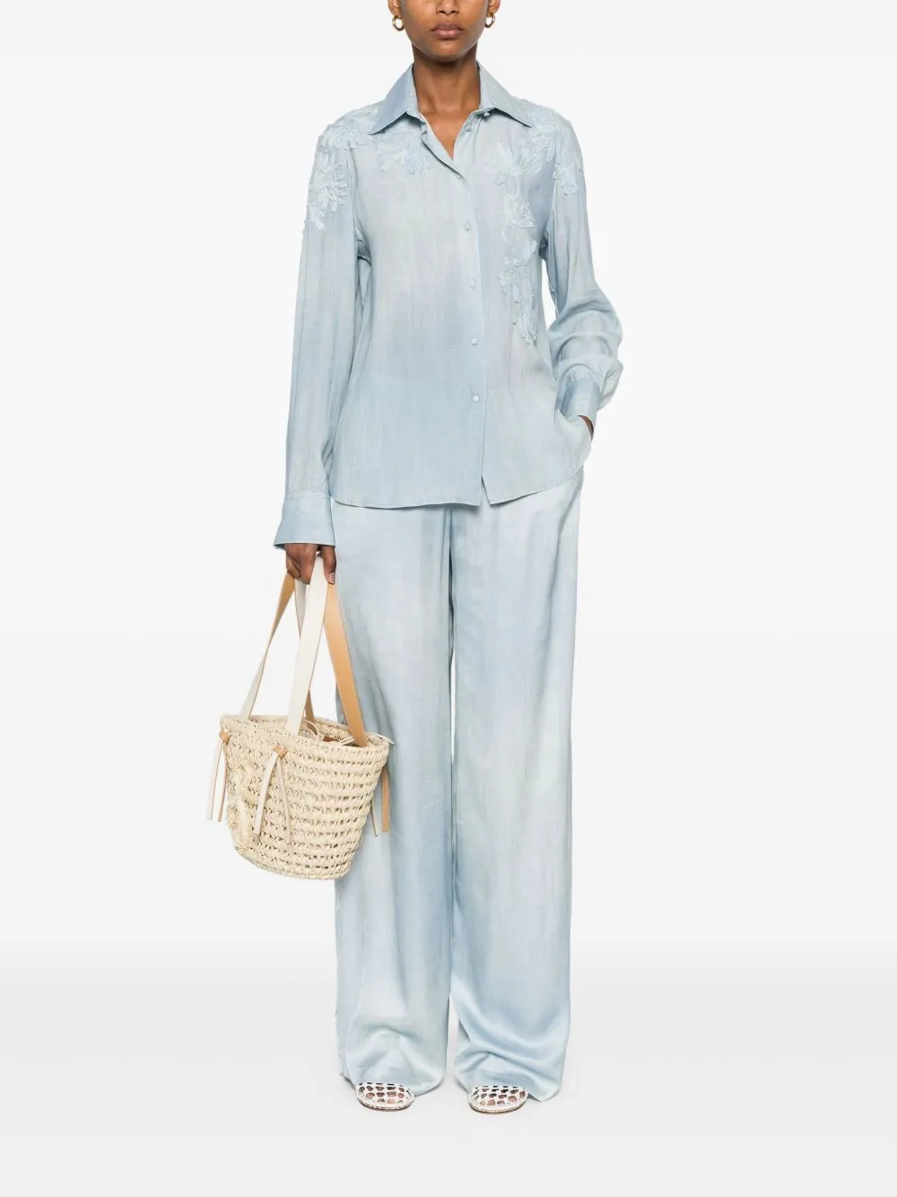 Ermanno Scervino Women's Shirts Clear blue