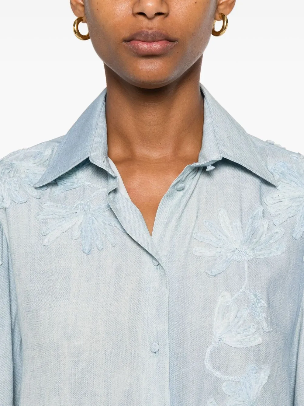 Ermanno Scervino Women's Shirts Clear blue
