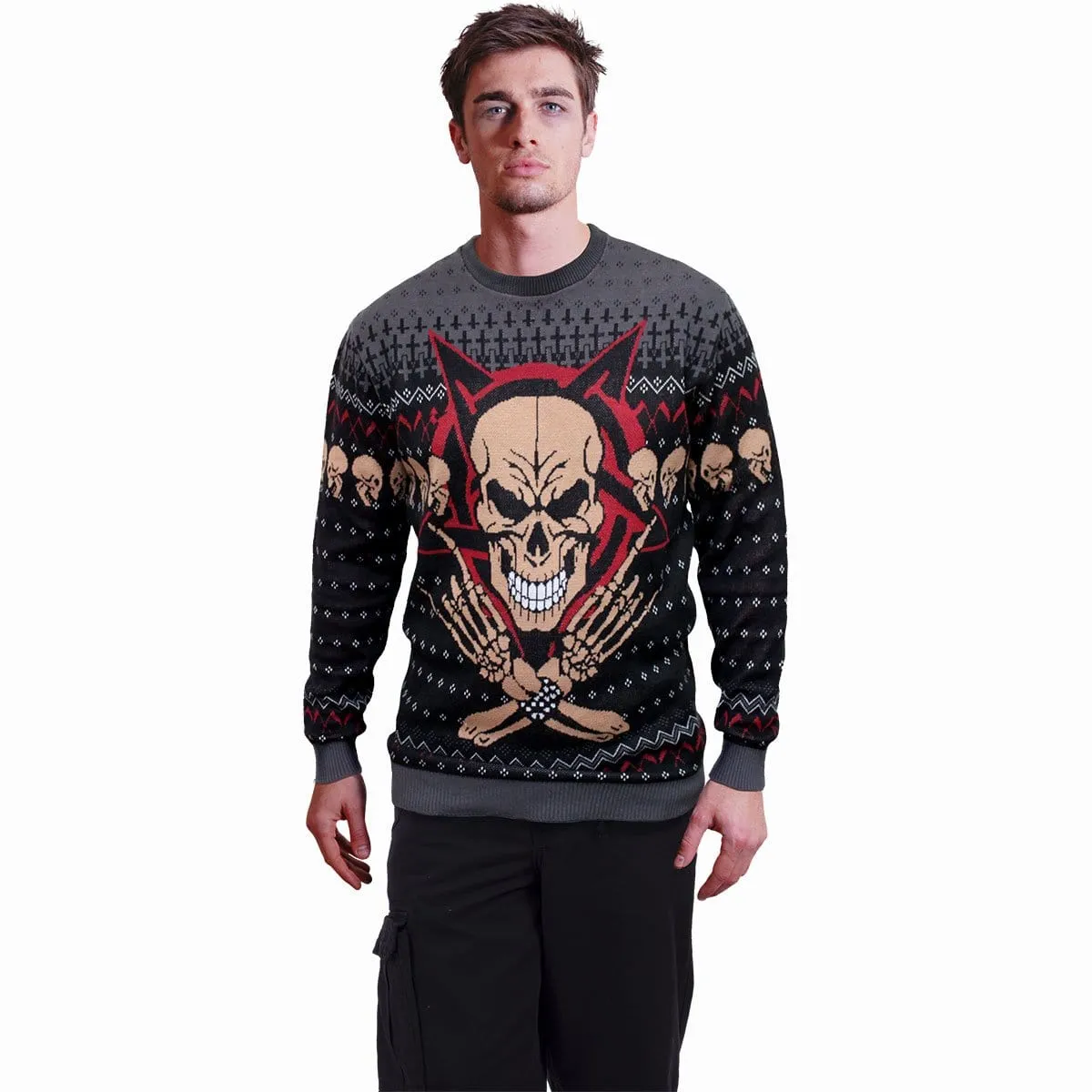 EVIL ROCK - Knitted Wrap Jumper