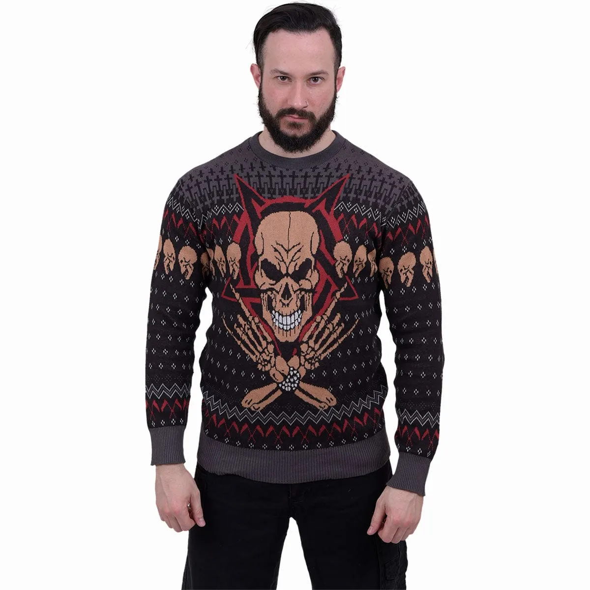 EVIL ROCK - Knitted Wrap Jumper