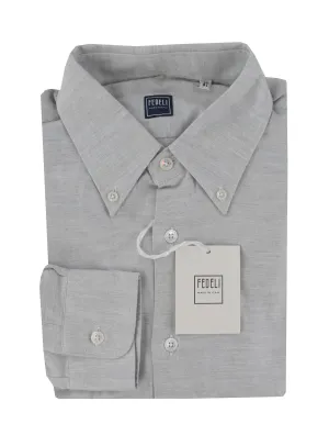 Fedeli Light Gray Shirt - Slim