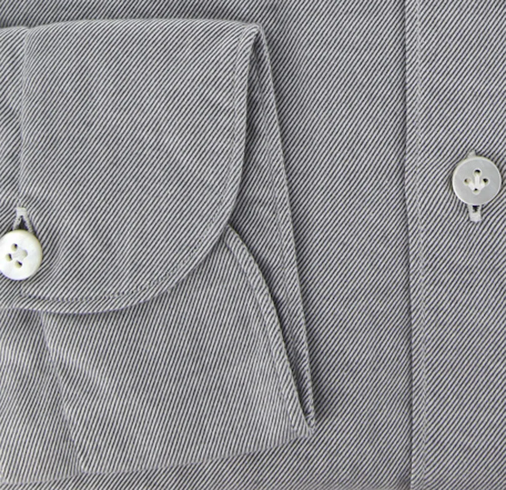 Finamore Napoli Light Gray Shirt – Size: L US / L EU